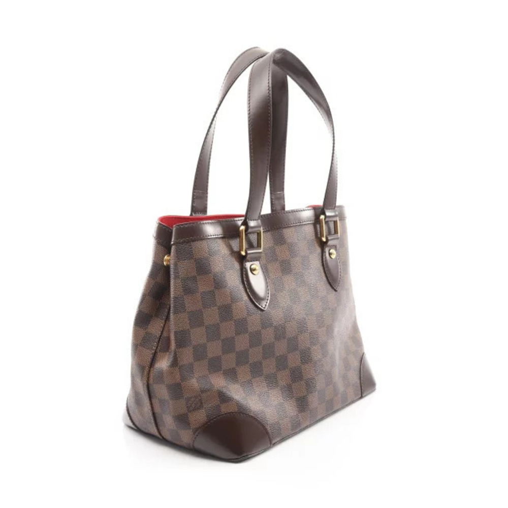 Louis Vuitton Canvas Brown Bag Hampstead Tote Leather Damier